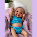 Boneca Mini Reborn Realista Melina Silicone Sólido Molinho