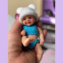Boneca Mini Reborn Realista Melina Silicone Sólido Molinho