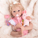 Bebê Reborn Realista Kate Vinil Siliconado Macio 49cm