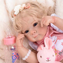 Bebê Reborn Realista Kate Vinil Siliconado Macio 49cm