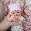 Mini Bebê Reborn Realista Luluka Silicone Molinho 20cm